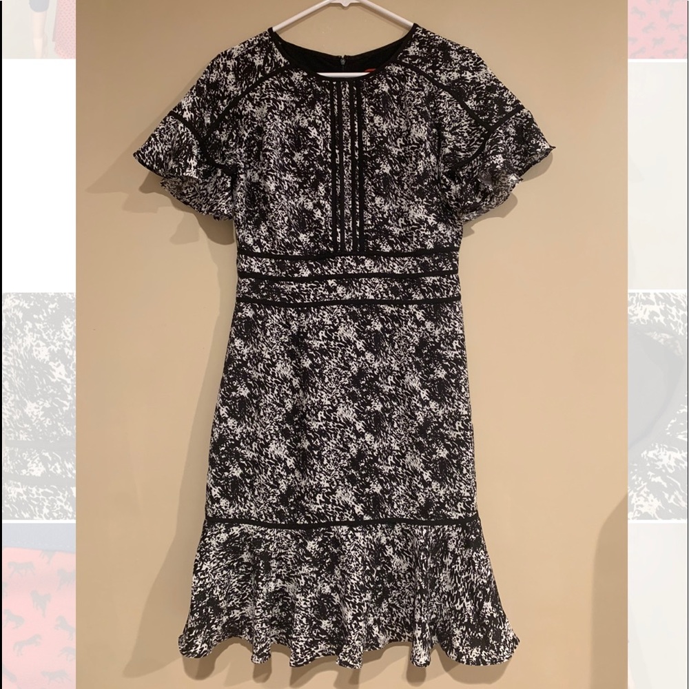 FOCUS By Shani Ruffle Hem Dress Size 2.